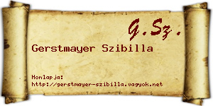 Gerstmayer Szibilla névjegykártya